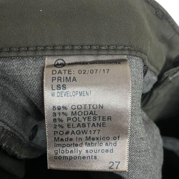 AG Adriano Goldschmied Prima Pants Womens 29x32 (Tag 27) Green Faux Leather NEW - Picture 9 of 10